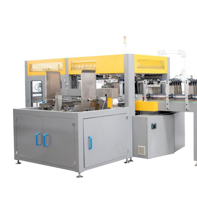 VPAK Drop Down Wraparound Case Packer Precision Calibrated for Drinking Water Packaging